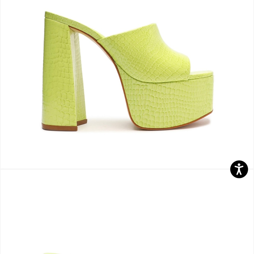 Crocodile embossed leather platforms